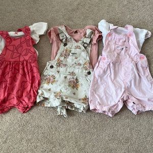 3 Baby Girl Outfits in 12 months Osh Kosh, Carters